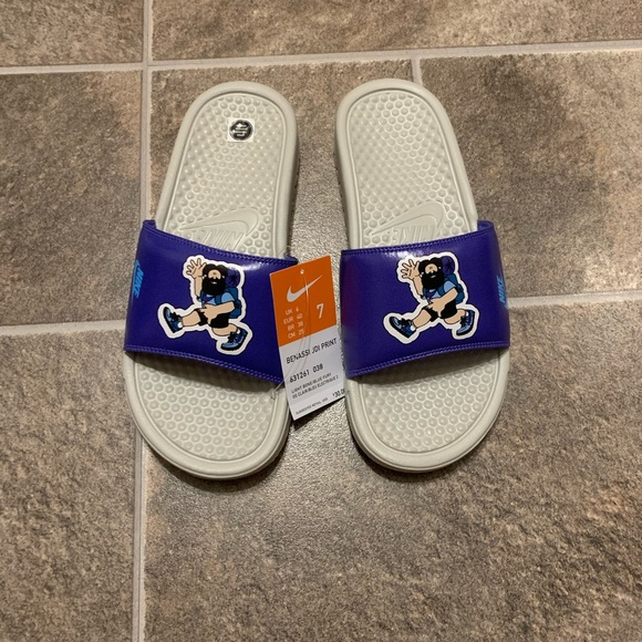Nike Benassi JDI Print Slides Obsidian ACG Hiking